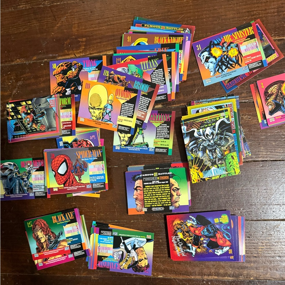 🦸‍♂️ Vintage 1990s Marvel Universe Trading Cards Lot (200+ Cards)
